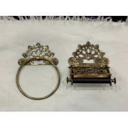 Antique Victorian Set of Towel Ring + Roll Holder / Handcrafted / Directly from Manufacturer /SUPER SAVER DEAL till the stock lasts Hurry !!