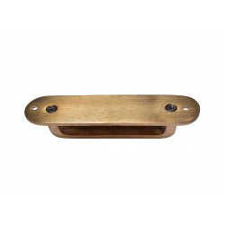 Unlacquered Brass Brushed Handles with Round Backplate / Solid Brass Hardware Vintage Pulls Antique Brass Handle Unique Cabinet Handle