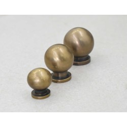 Antique Brass Ball Cabinet Knob | Antique