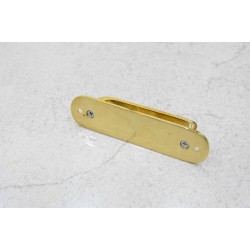 Unlacquered Brass Polished Handles with Round Backplate / Unlacquered & Solid Brass / Limited Stock