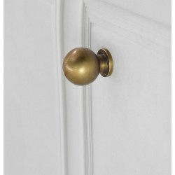 Antique Brass Ball Cabinet Knob | Antique